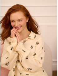 Женская пижама (Рубашка+Шорты) 5290TQP											